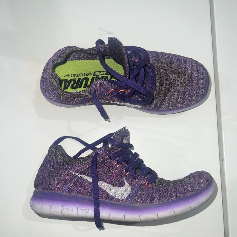 NIKE WMNS FREE RN FLYKNIT 'GRAND PURPLE' SIZE 5.5 831070-503